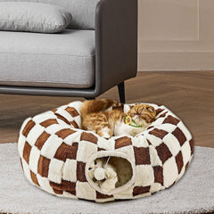 Coussin lavable DFENGDF intégré et tissu sherpa doux pour sieste confortable.