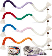 Dgerp corde-mordillage pour chats: ensemble 4 pièces pour jeu sûr et durable.