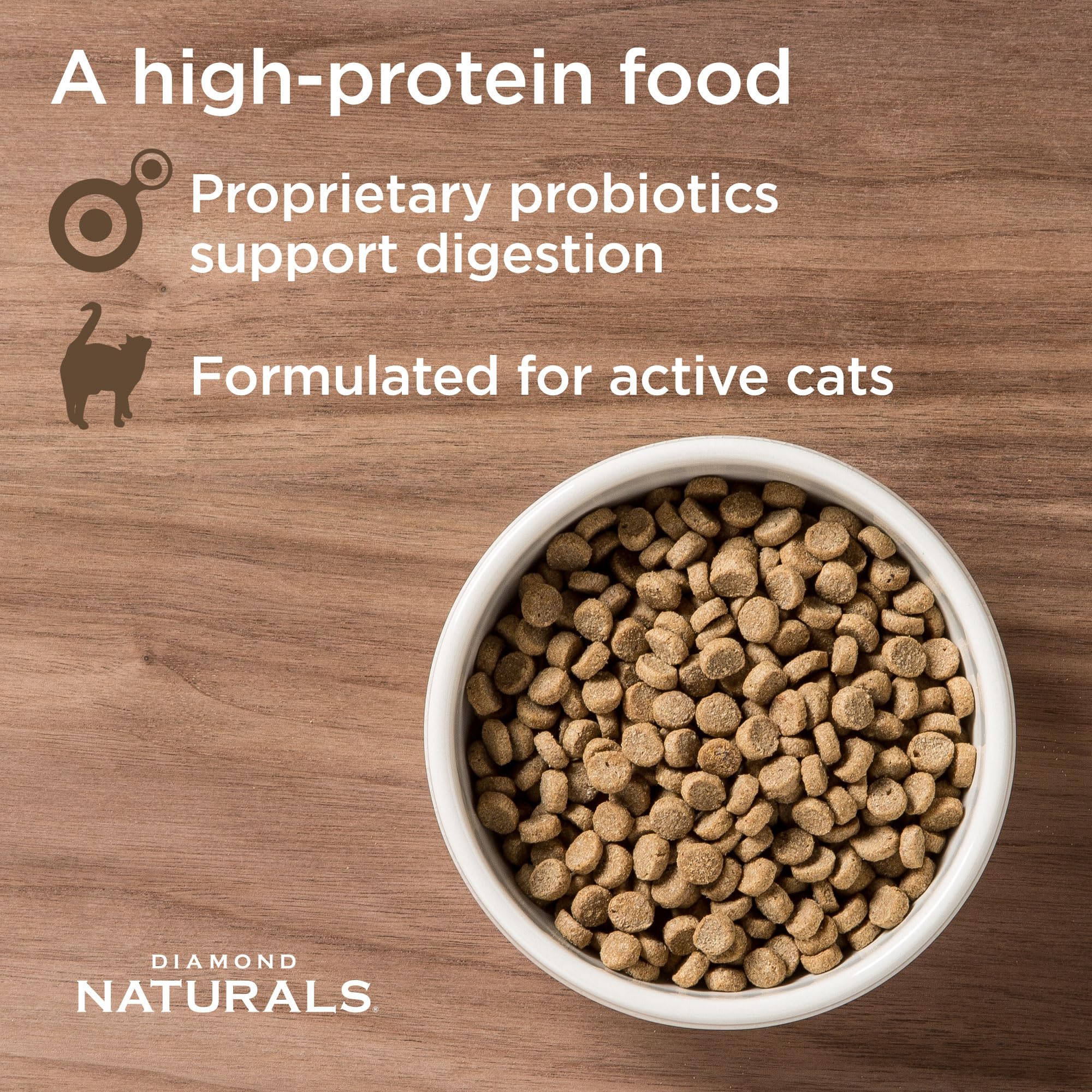 Diamond Naturals Active Cat, probiotiques et prébiotiques pour digestion saine