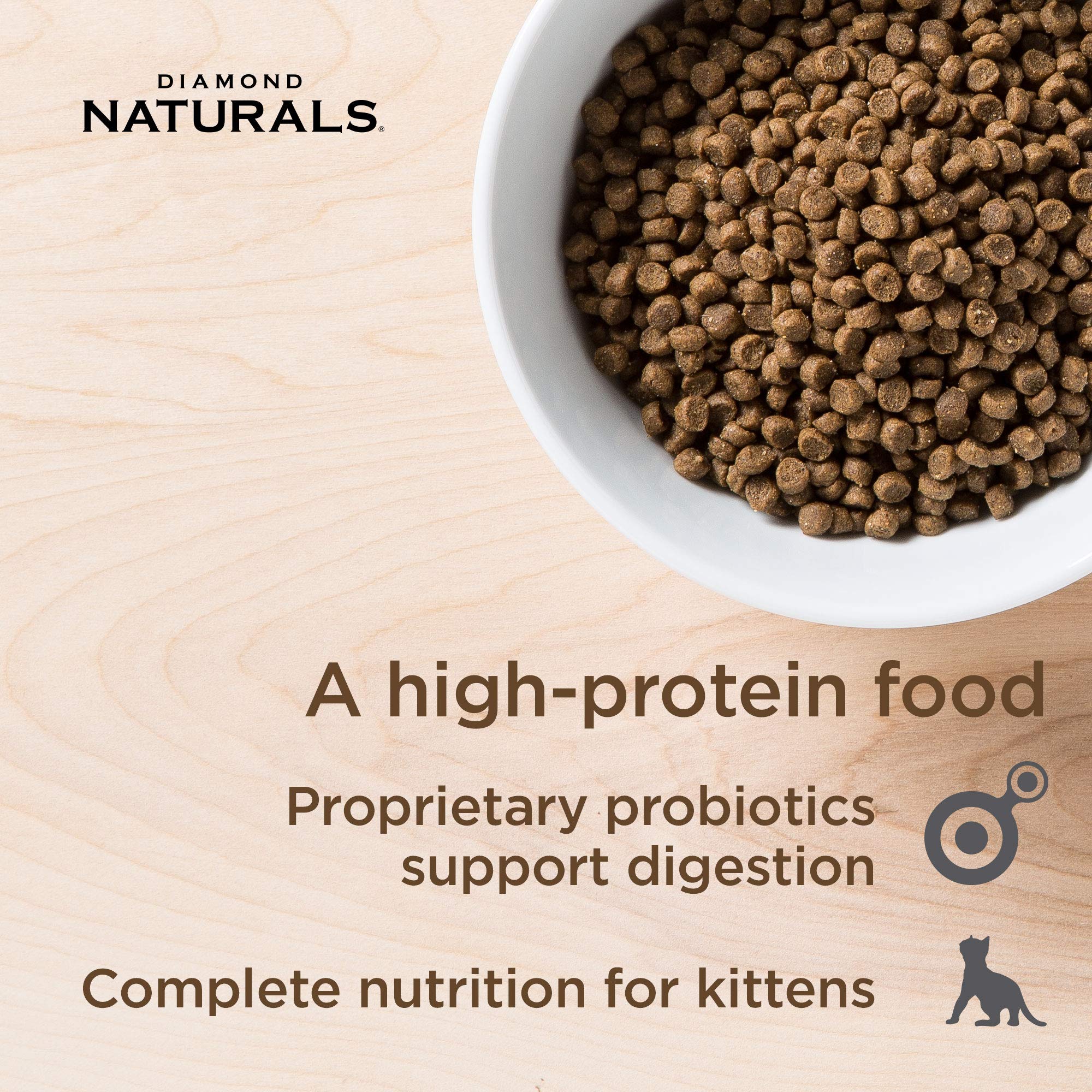 Diamond Naturals chaton probiotiques et antioxydants – soutien digestif et immunitaire.