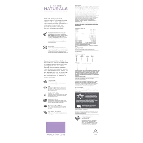 Diamond Naturals chaton super-aliments et fruits – nutrition quotidienne.