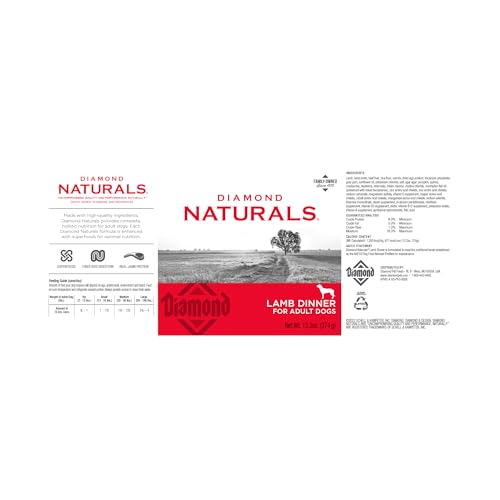 Diamond Naturals Dîner-agneau: boîte-chien, protéines de qualité pour muscles maigres.