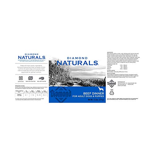 Diamond Naturals ingrédients: canneberges, myrtilles et citrouille pour des nutriments naturels.