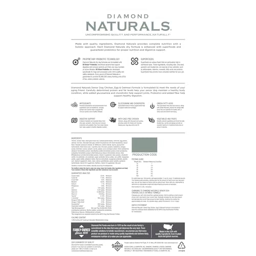Diamond Naturals Senior sac de 6 livres, conditionnement pratique pour chiens âgés