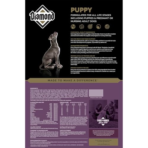 Diamond Puppy - premier ingrédient poulet pour soutenir les muscles.