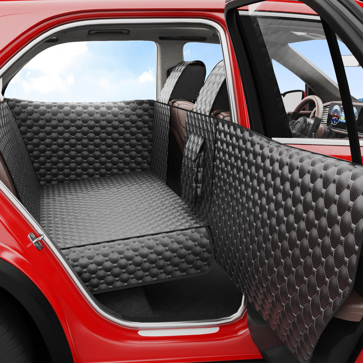 DIAMOOKY housse de siege arriere pour chien protege l interieur et le confort du vehicule.