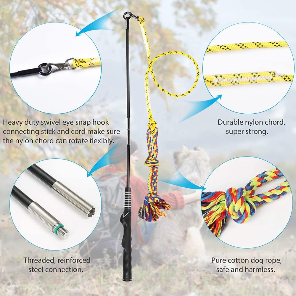 DIBBATU Flirt Pole système en acier inoxydable 304 robuste.
