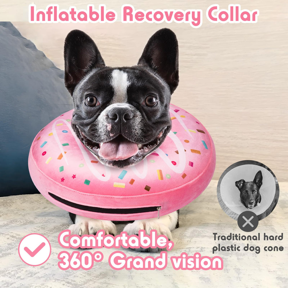 Didopet collier donut gonflable rose, nettoyage facile après utilisation.
