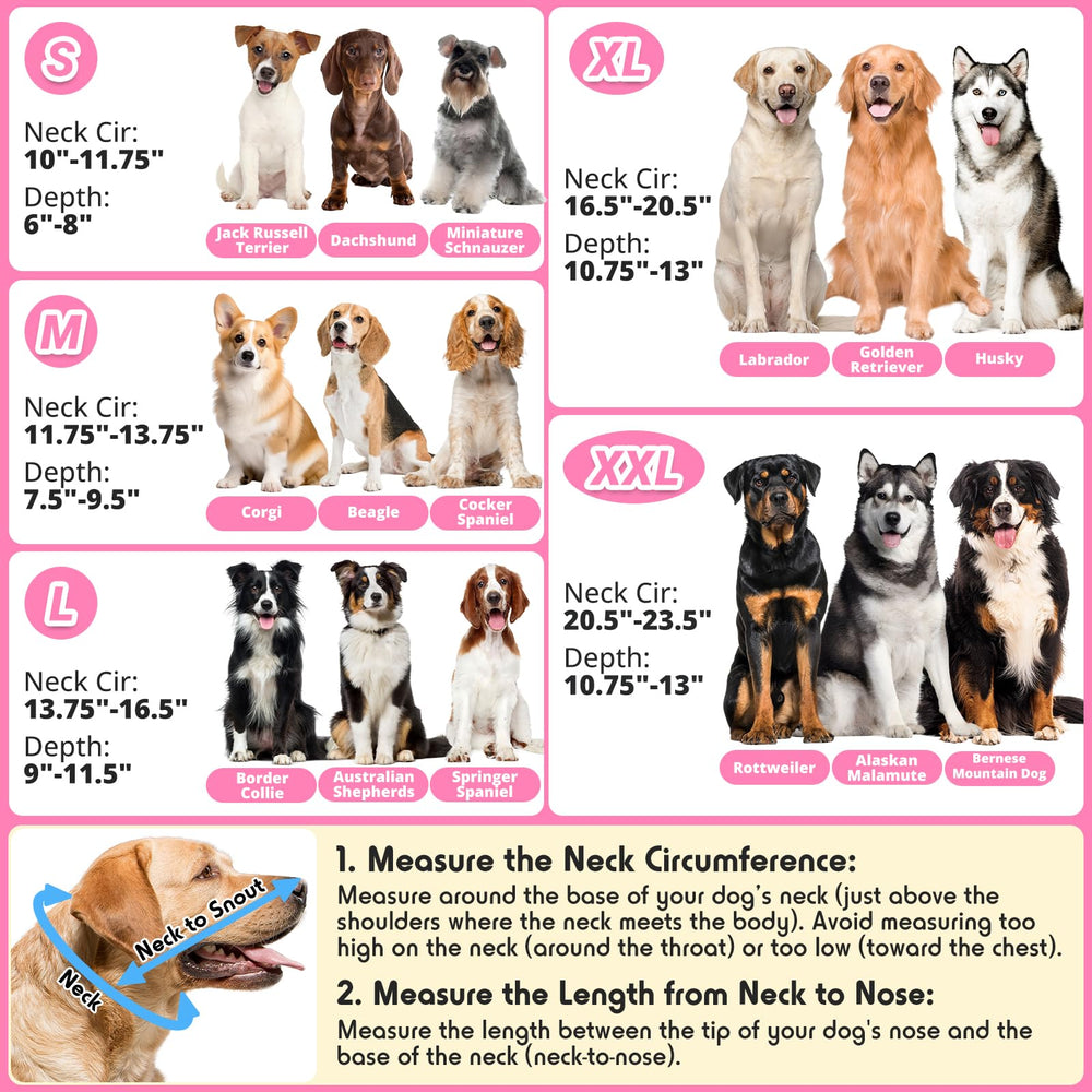 Didopet cone chien recovery XXL rose coussin doux au cou