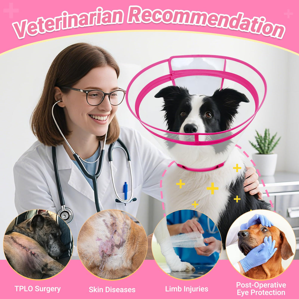 Didopet cone chien recovery XXL rose entretien rapide et rangement