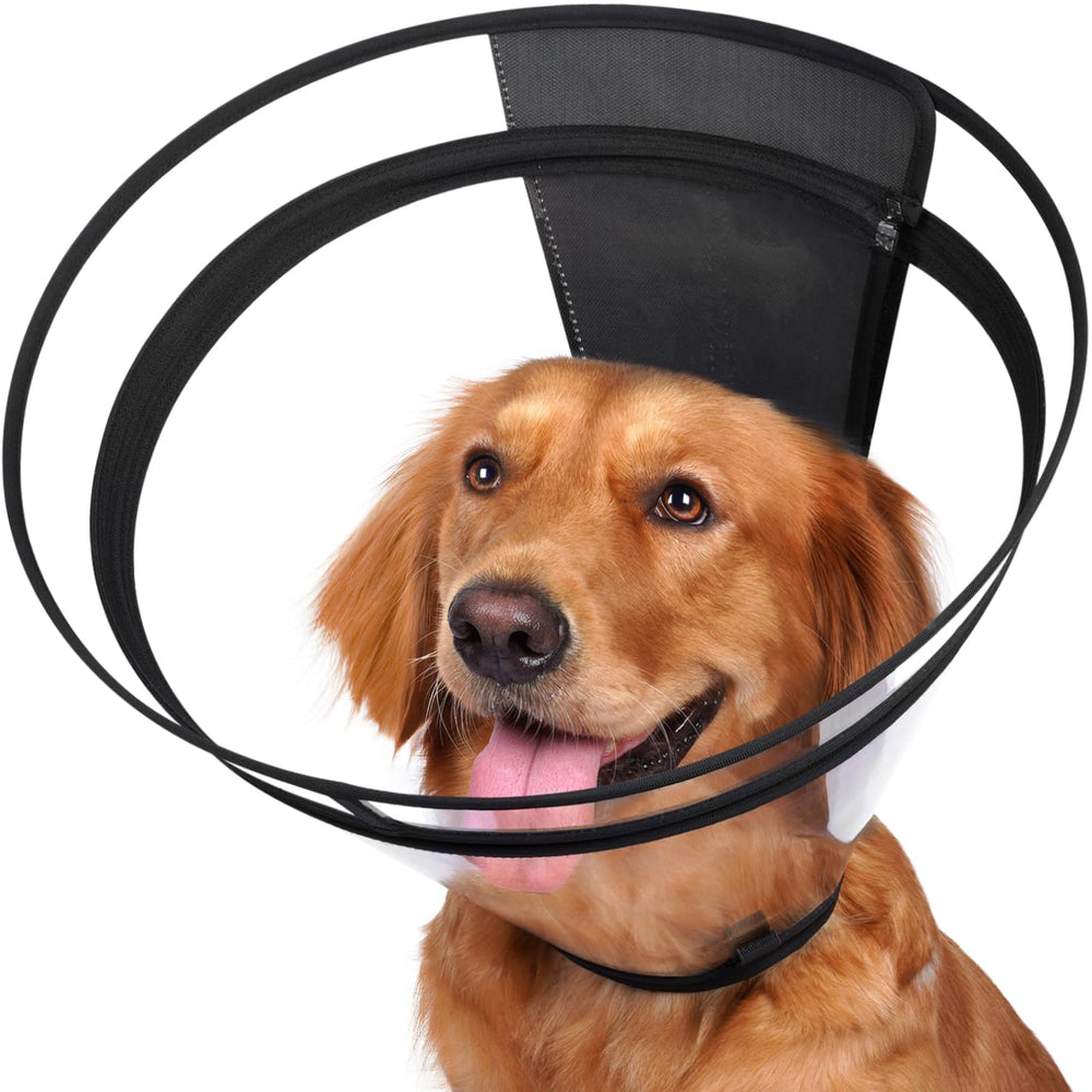 Didopet Cône Transparent XL-Long pour chien, visibilité améliorée et confort.