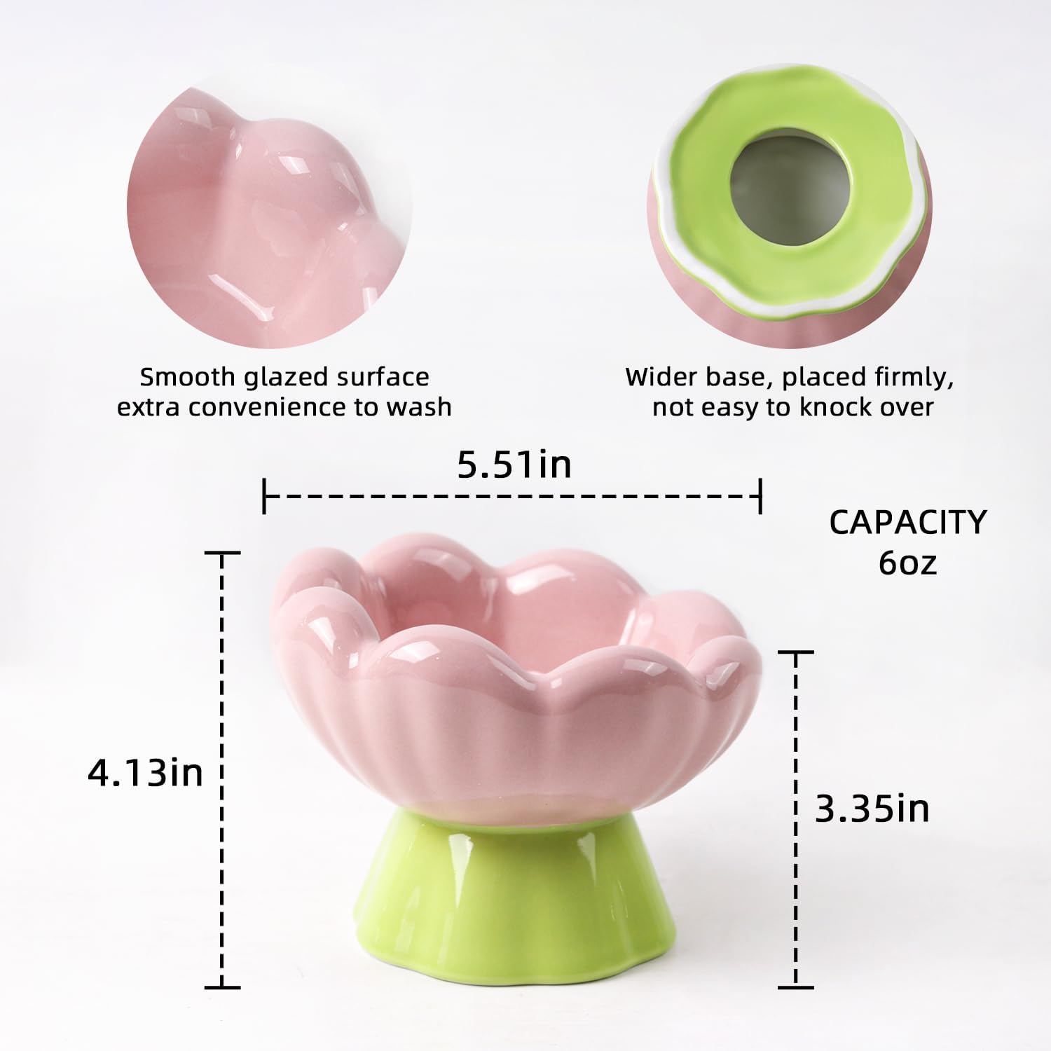 Bol DIF DECO chat angle 15 degrés, accès facilité et posture ergonomique lors des repas.