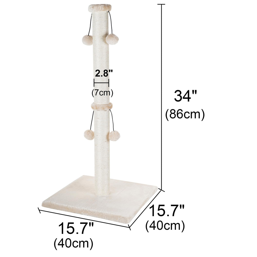 Dimaka arbre-grattoir chat en sisal naturel, griffage durable.