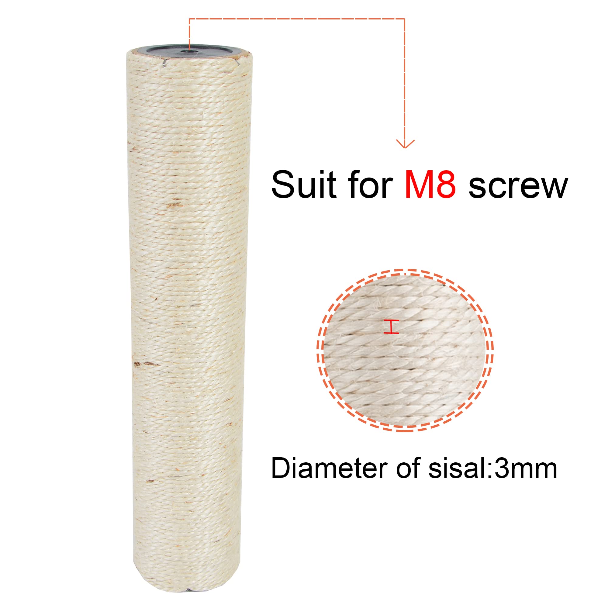 Dimaka détail matière sisal, fibre robuste pour griffage durable et satisfaisant.