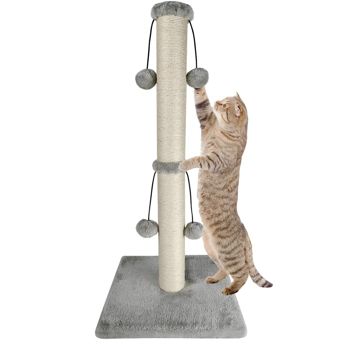 Dimaka poteau-grattoir 29 pouces pour chat, griffage efficace et confort.