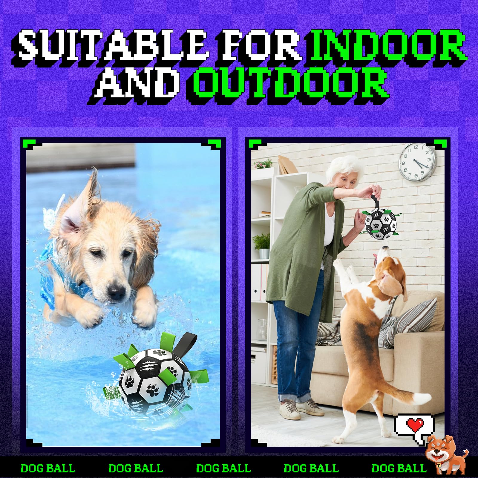 Ballon Diman pour chien en intérieur, parfait pour des jeux interactifs