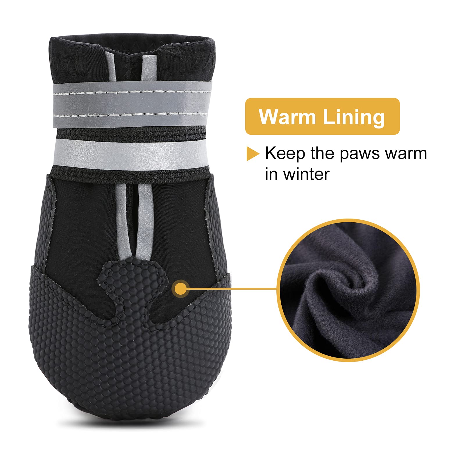Dimicoo bottes antidérapantes pour chien offrant traction sur surfaces glacées