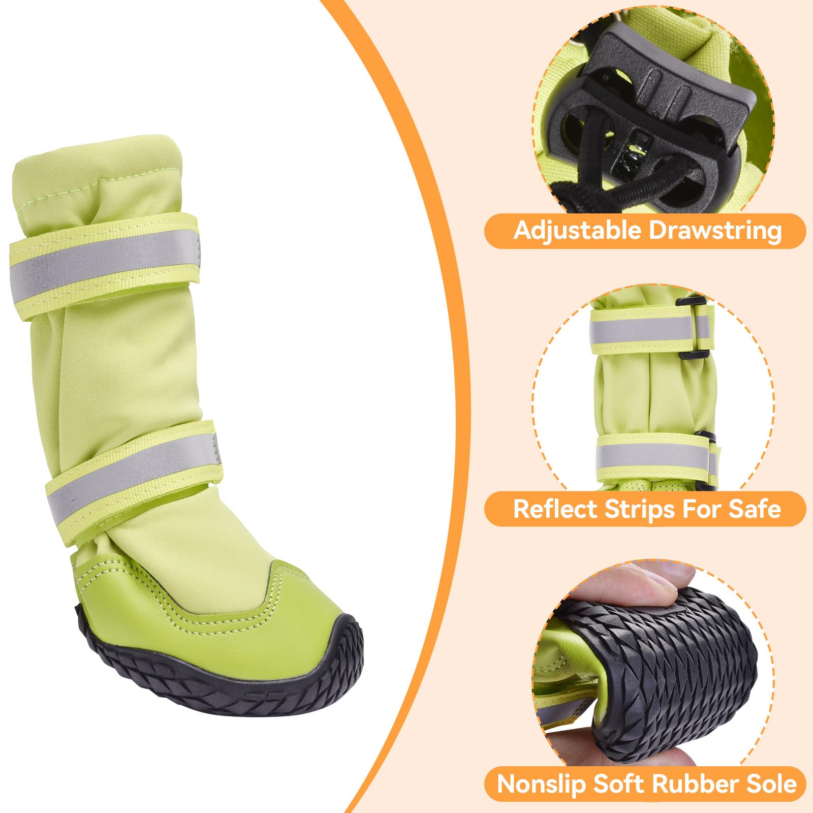 Dimicoo bottes chien doublure fourrure douce chaleur légère pour sorties hivernales.
