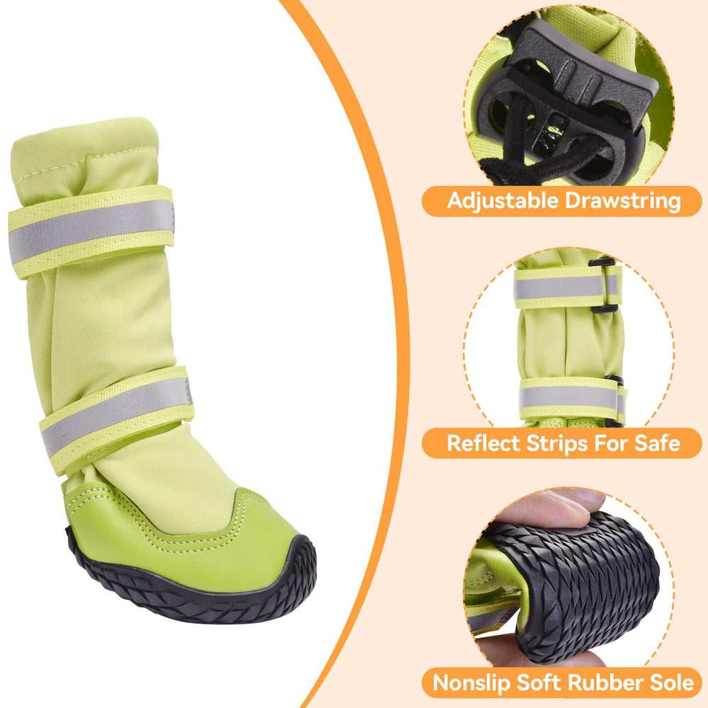 Dimicoo bottes chien doublure fourrure douce chaleur légère pour sorties hivernales.