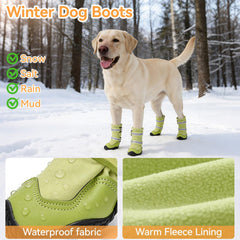 Dimicoo bottes chien haut etanche anti-derapante maintien sûr sur neige et sols glissants.