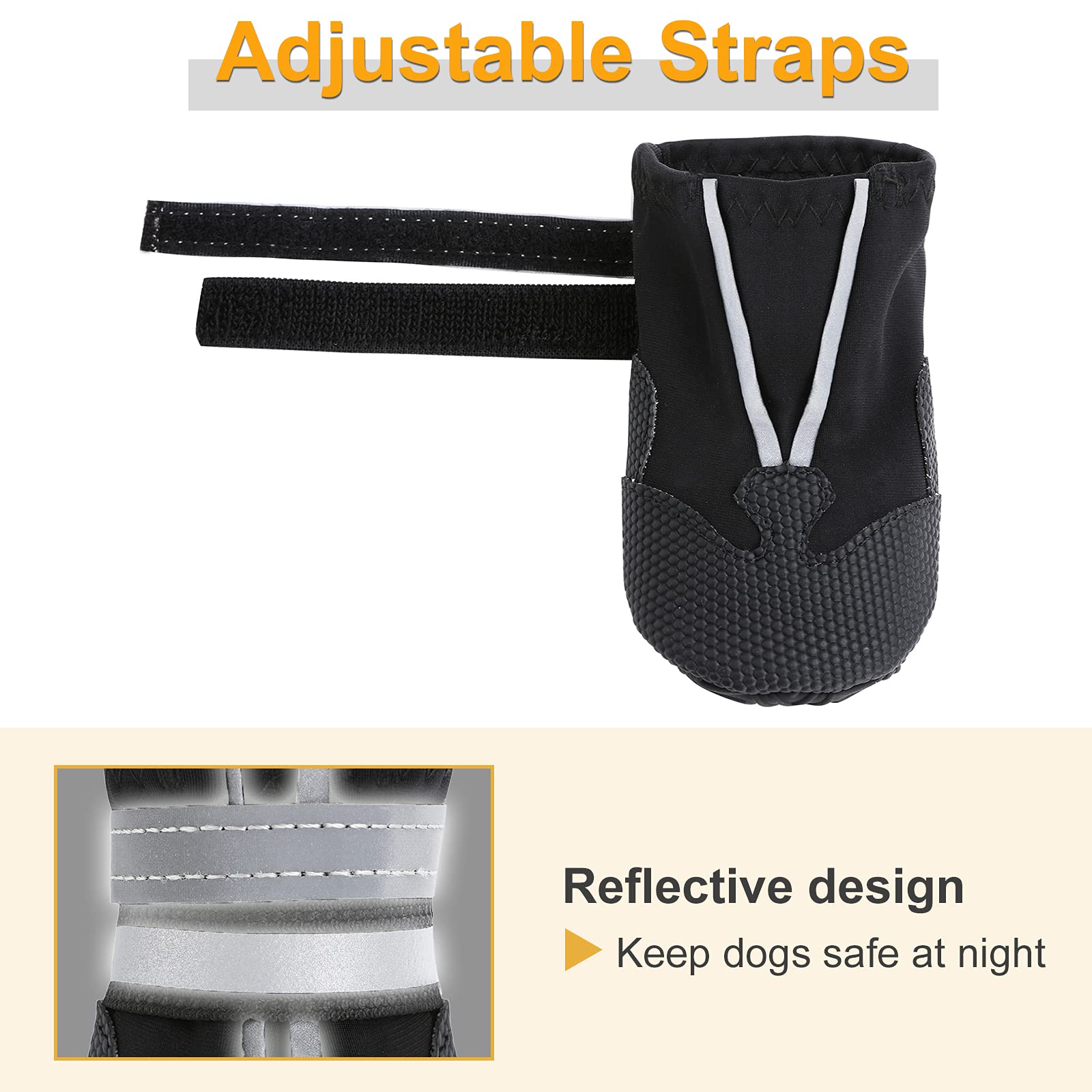 Dimicoo bottes avec sangles réfléchissantes assurant sécurité nocturne lors des promenades