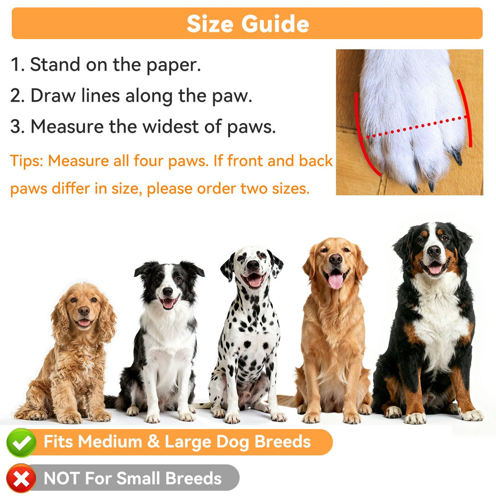 Dimicoo ensemble de 4 bottines pour chien, protection complète des pattes