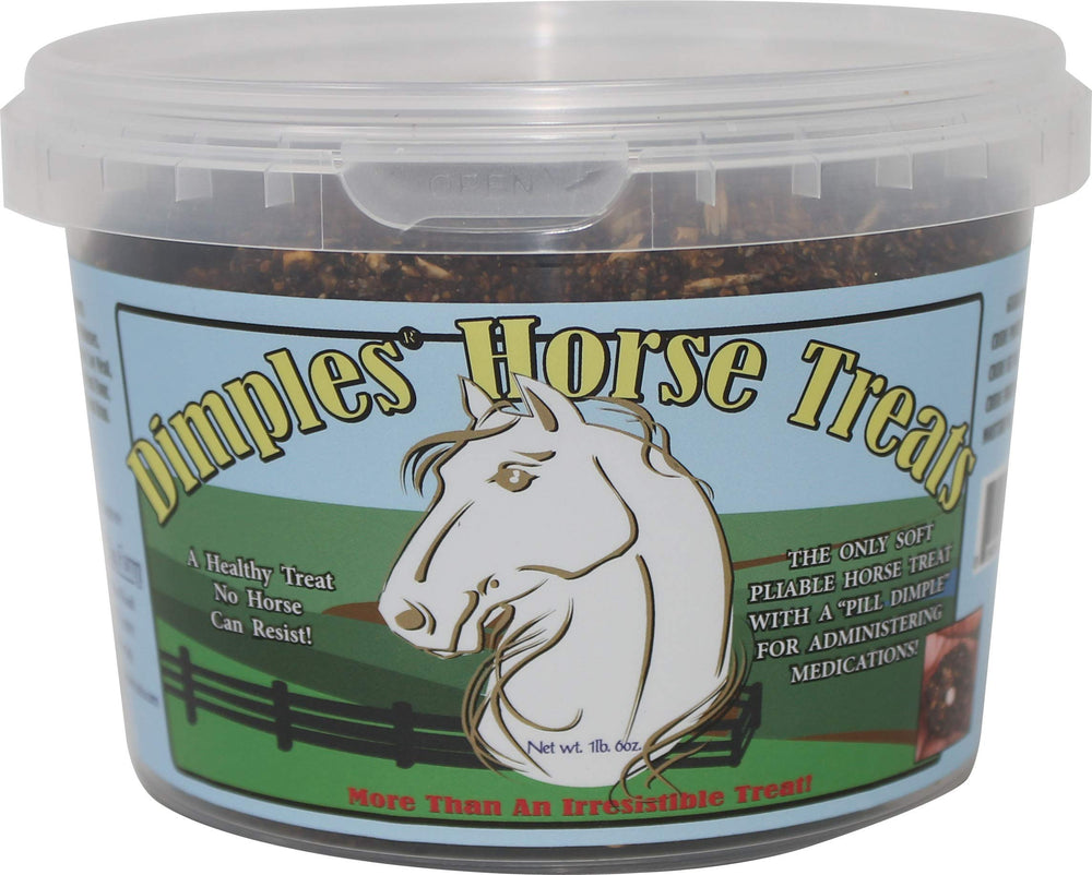 Friandise Dimples pour chevaux Pill Dimple dans un pot de 1 lb, idéale pour masquer les médicaments