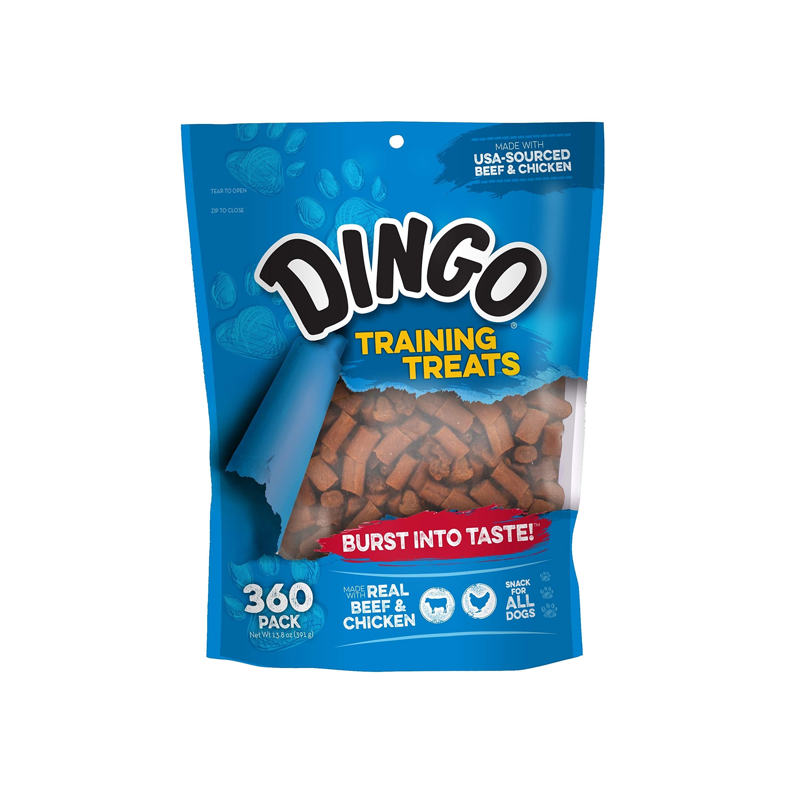 Friandises Dingo tendres et moelleuses, récompense idéale pour l'entraînement.