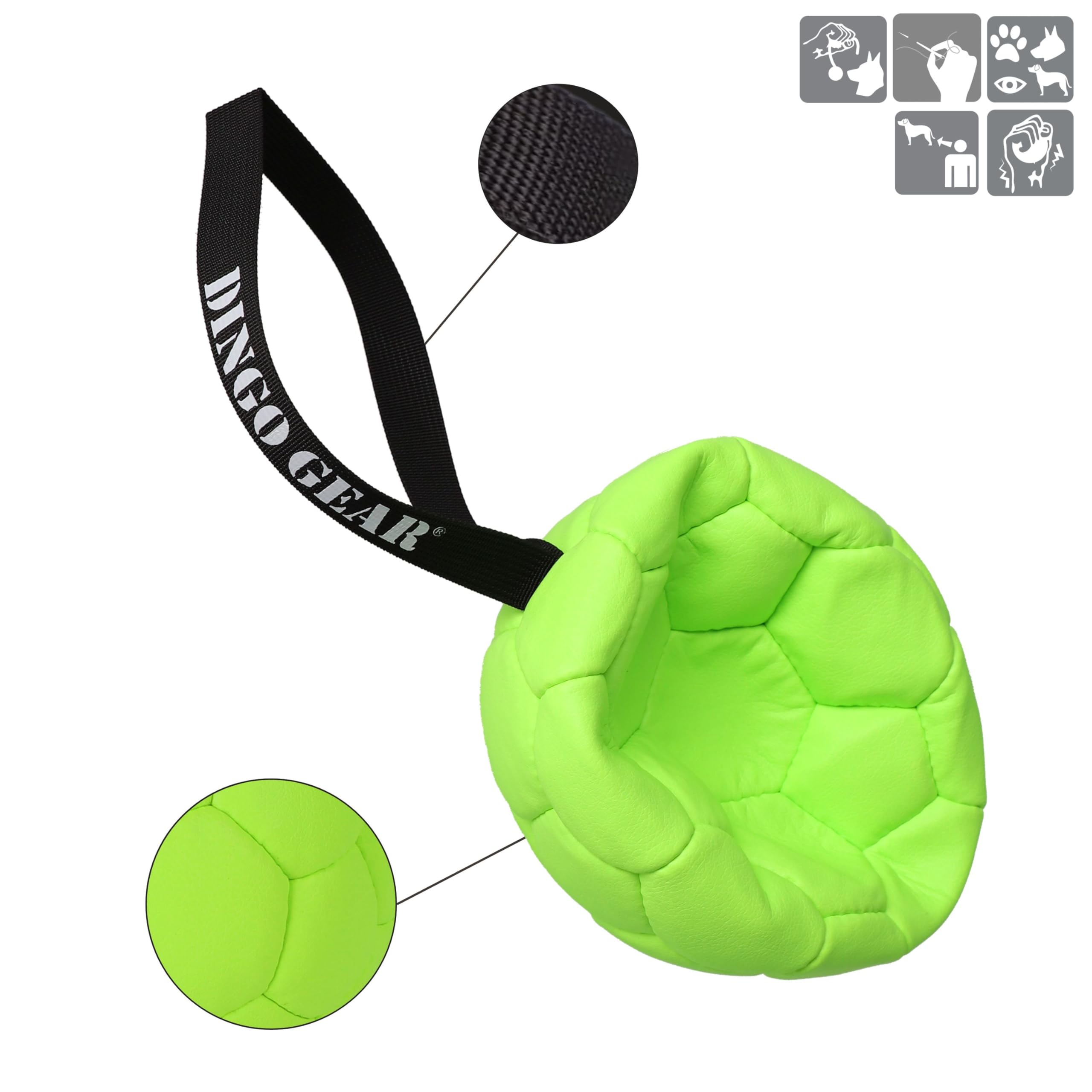 Ballon DINGO GEAR 1977 couleur fluo vert et orange, facile à repérer.