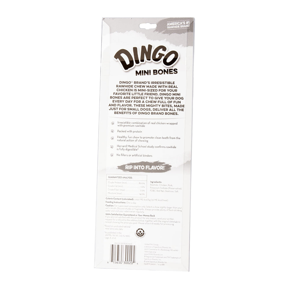 Dingo Mini Os morceau-poulet: cœur tendre enveloppé dans cuir premium