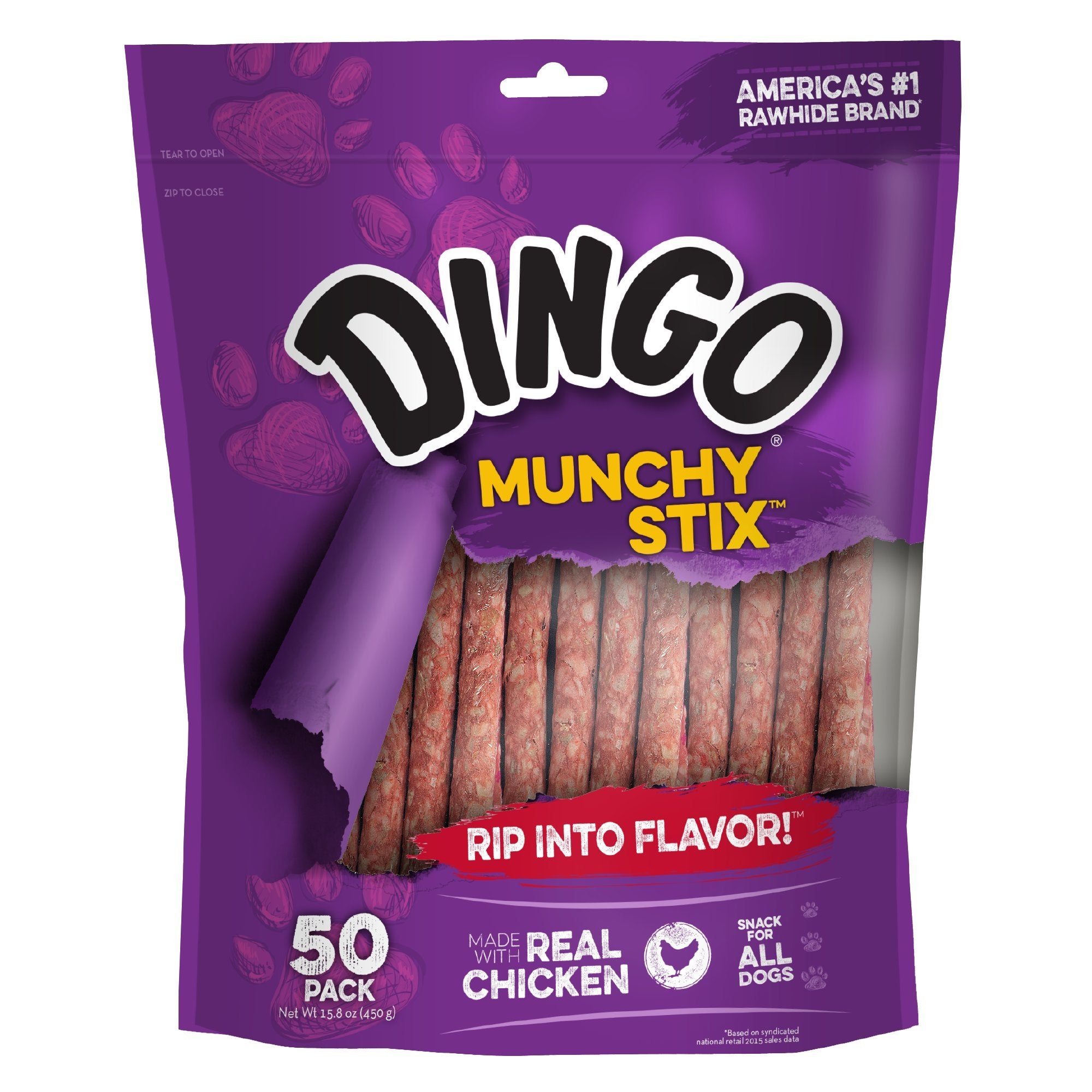 Dingo Munchy Stix comme jeu et récompense pour le chien