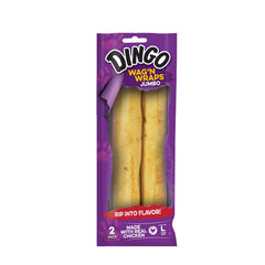 Dingo Wag’n Wraps Jumbo: baton pour grands chiens, stimulation de la mastication et plaisir.