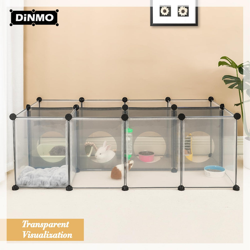 DINMO enclos transparent PP, vue claire pour surveiller vos petits compagnons.