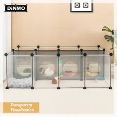 DINMO enclos transparent PP, vue claire pour surveiller vos petits compagnons.