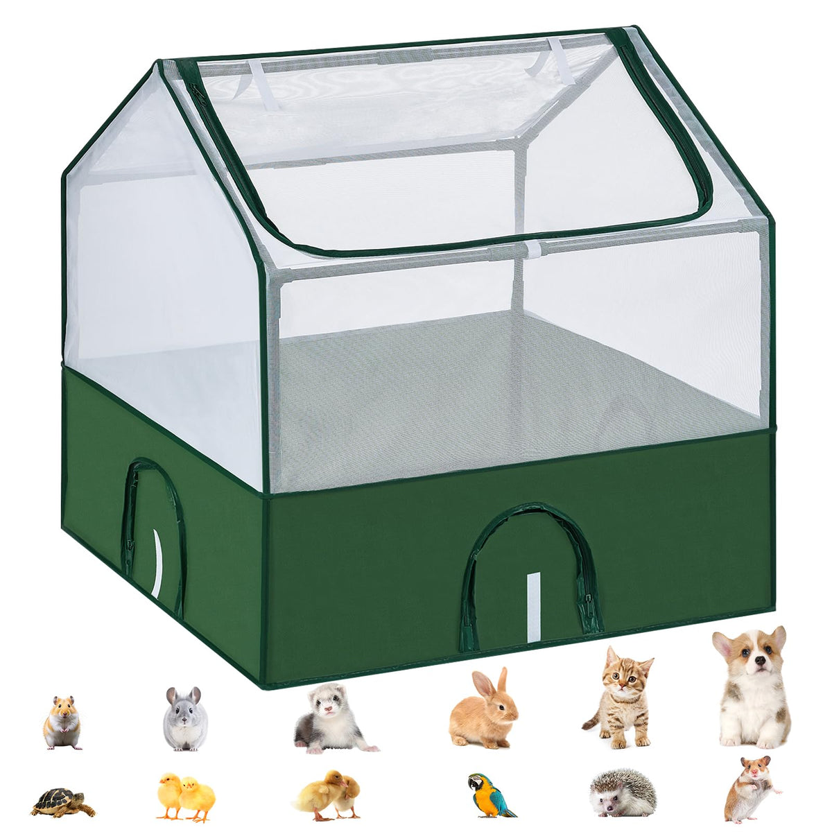 DINMO parc petits animaux – ouvertures arquées pour un accès facilité.