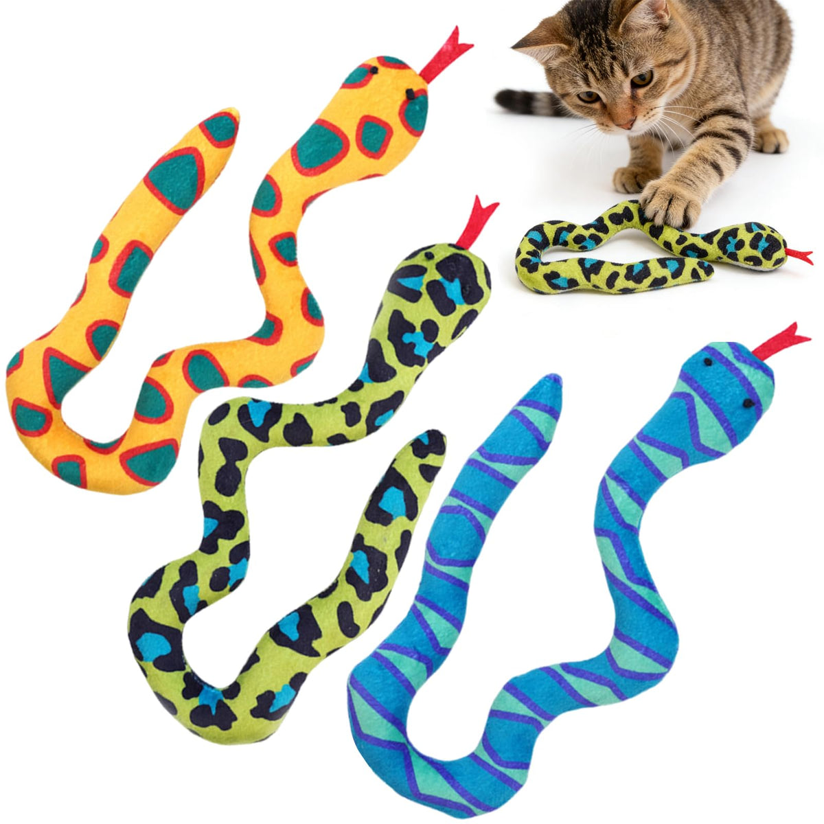 Dinochez serpent-mordant-chat-catnip : stimulation naturelle et jeu indépendant prolongé.