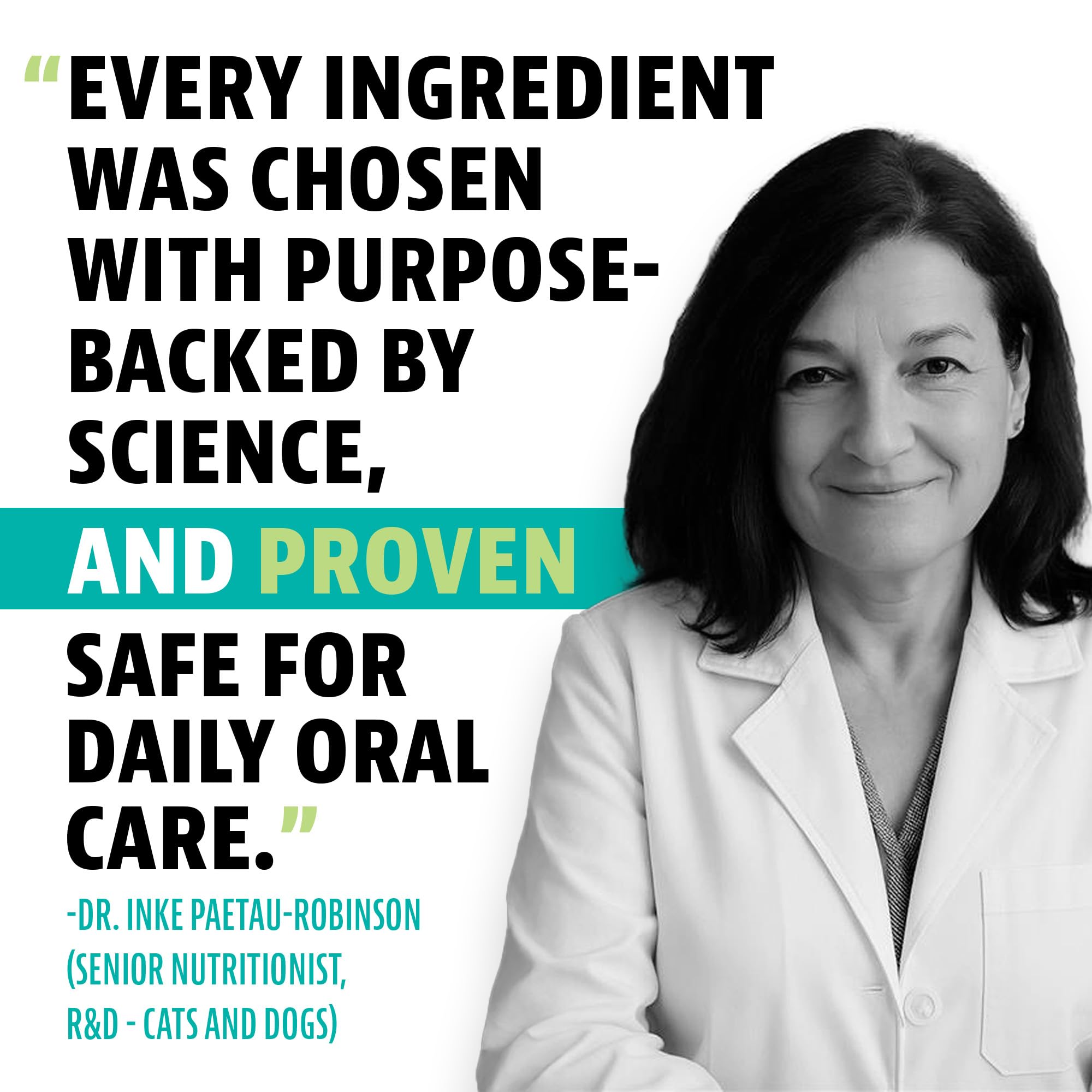Gencives soutenues par la formule Dinovite, idéal pour l’hygiène dentaire.