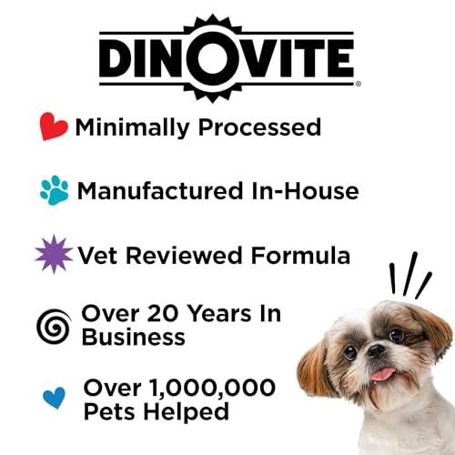 Dinovite Santé digestive Chien – avant et après, potentiel soutien.
