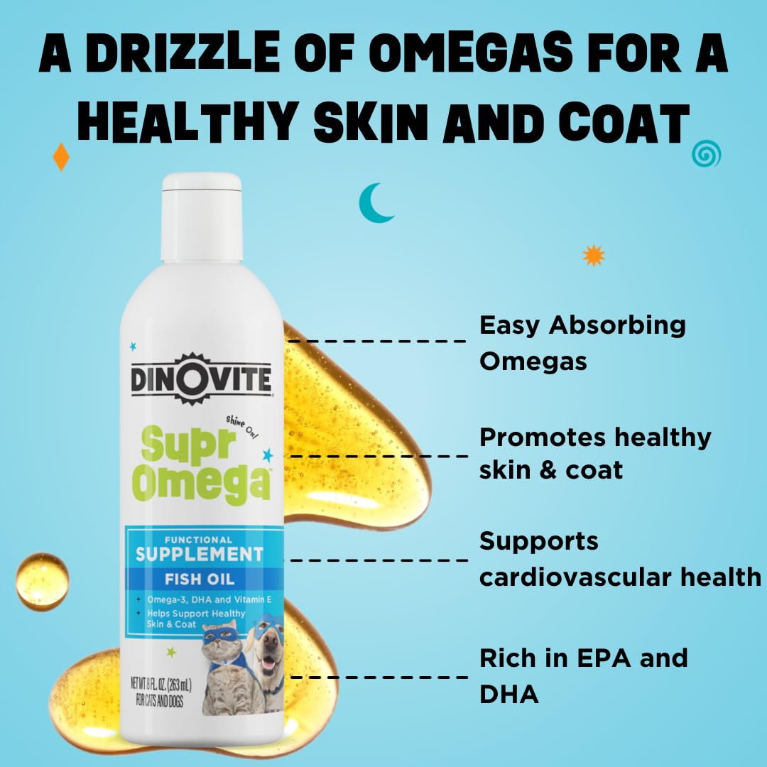 Dinovite SuprOmega vitamine-e : soutien antioxydant potentiel pour chiens et chats.