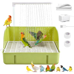 Baignoire pour perroquet DINTSTYLE, espace spacieux pour jeux et bains.