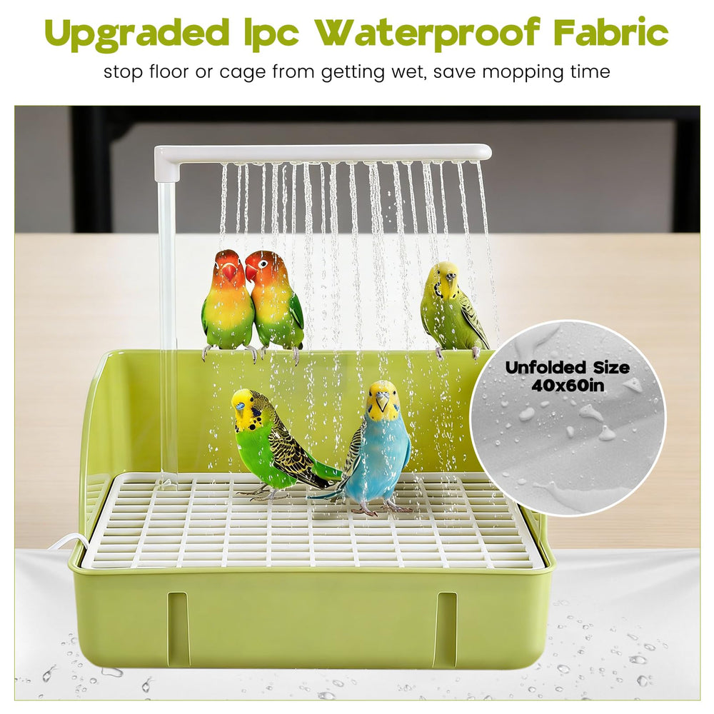 Bain collectif pour oiseaux DINTSTYLE, sessions de douche partagées.