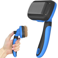 Dipoo : brosse anti-moult auto-nettoyante poils animaux, réduit les poils en intérieur.