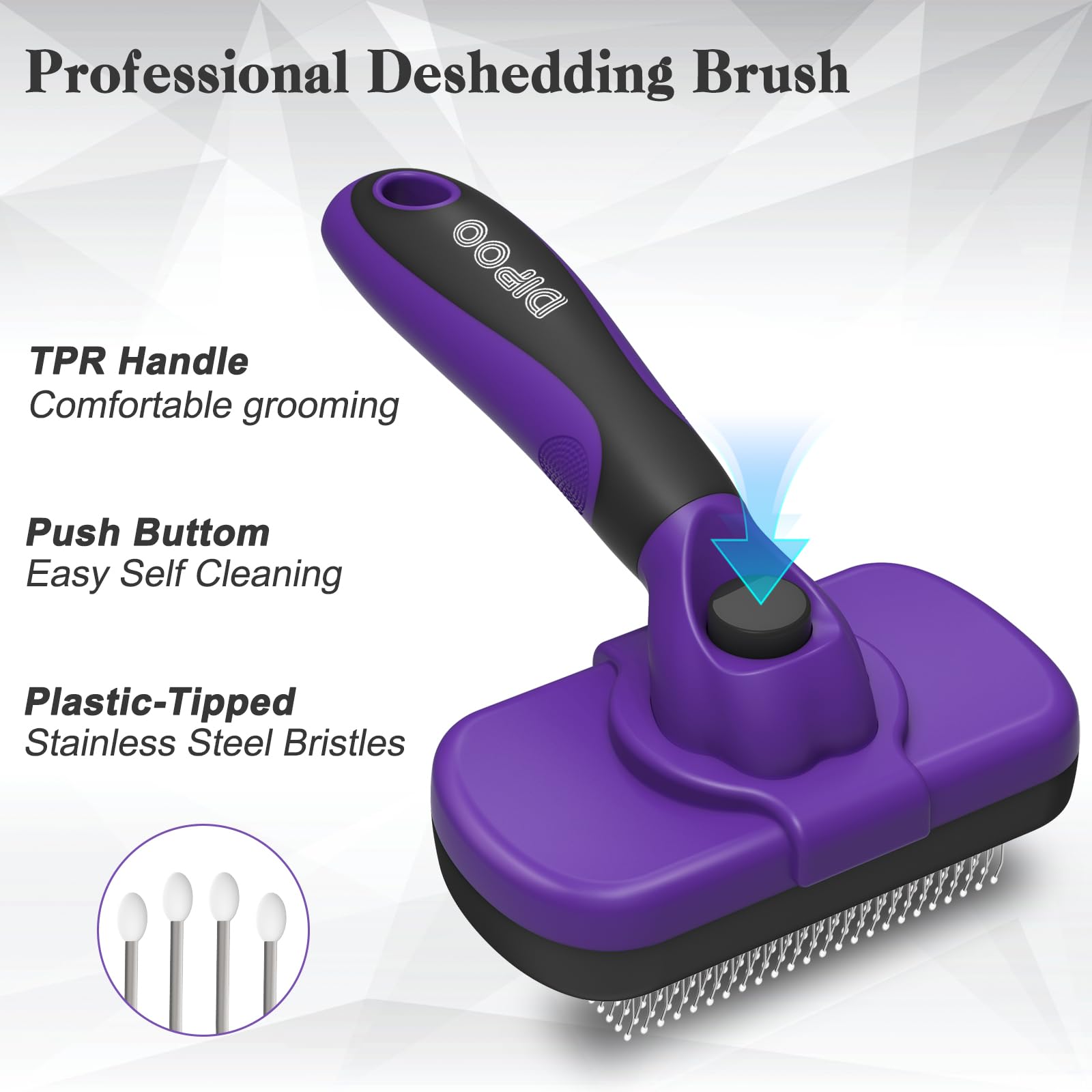 Brosse Dipoo pour chiens, élimination facile des poils morts.