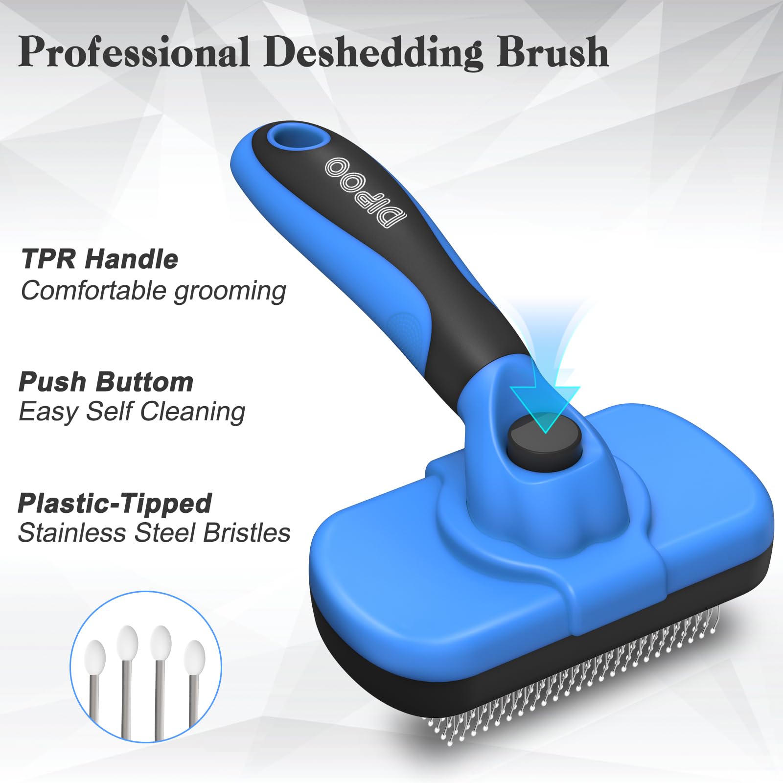 Dipoo : brosse douce pour chiens et chats, déloge les poils sans agresser la peau.