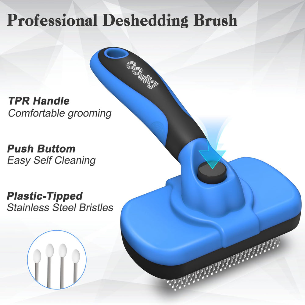 Dipoo : brosse douce pour chiens et chats, déloge les poils sans agresser la peau.