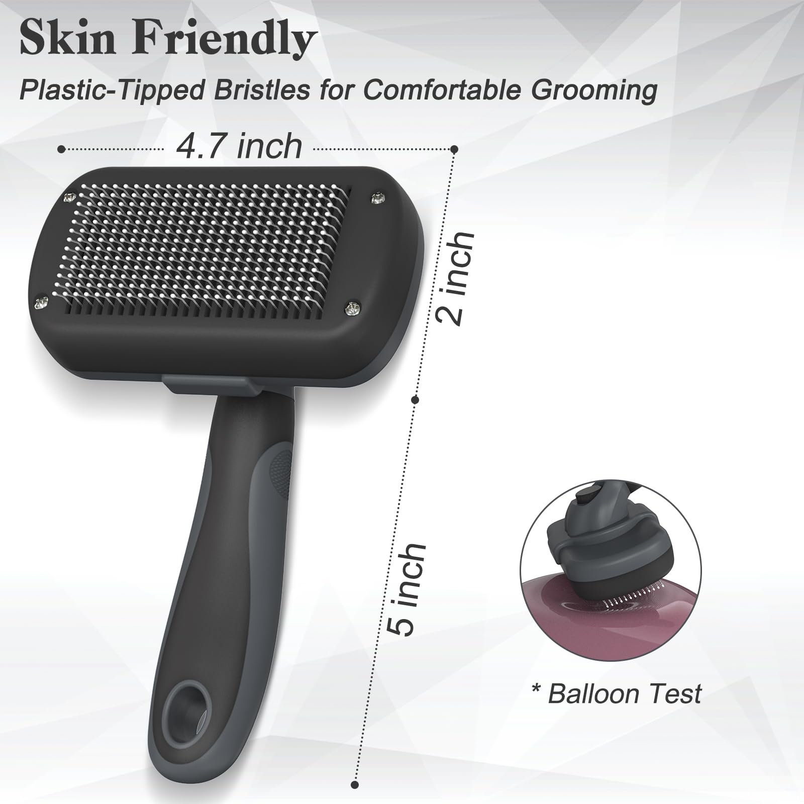 Dipoo brosse avec poignée ergonomique TPR, prise confortable pendant le brossage.