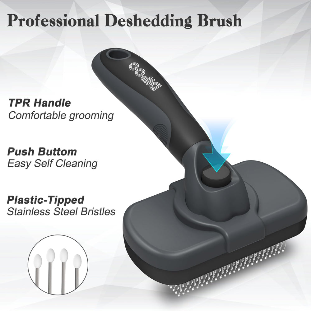 Dipoo brosse, tête plastique douce, protège la peau de votre animal pendant le brossage.