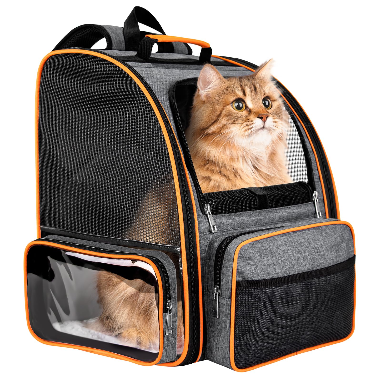 Discala sac-dos-chat ouverture-maille: ventilation efficace pendant les trajets.