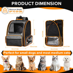Discala sac-dos-chat vision-claire: l'animal voit l'extérieur en sécurité.