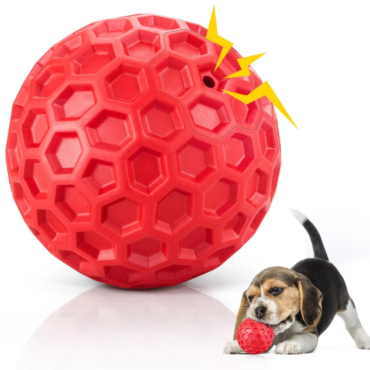Balles sifleuses DISSKNIC pour petits chiens, stimulent la curiosité et le jeu.